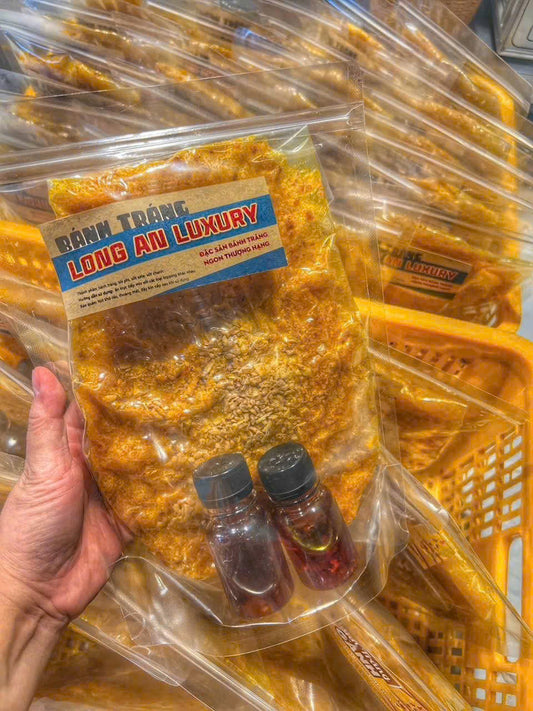 Bánh tráng sate Long An luxury kèm 2 chai sốt
